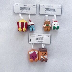 Hallmark Ornaments Better Together Peanut butter & Jelly, Popcorn & Slushie
